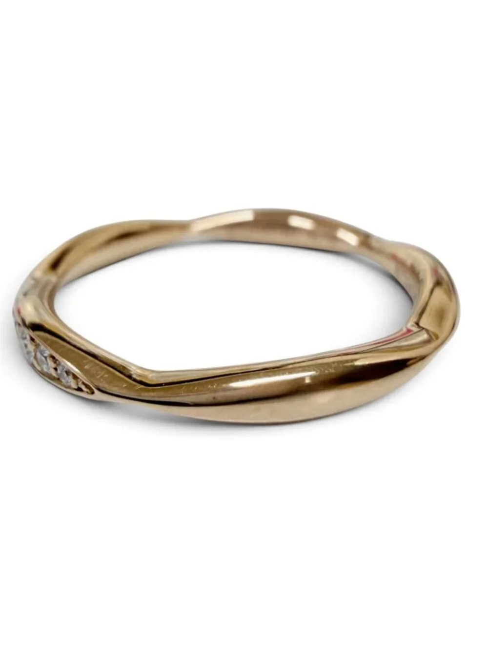 Chanel Camellia Half Eternity Diamond Ring Pink Gold 50 JP